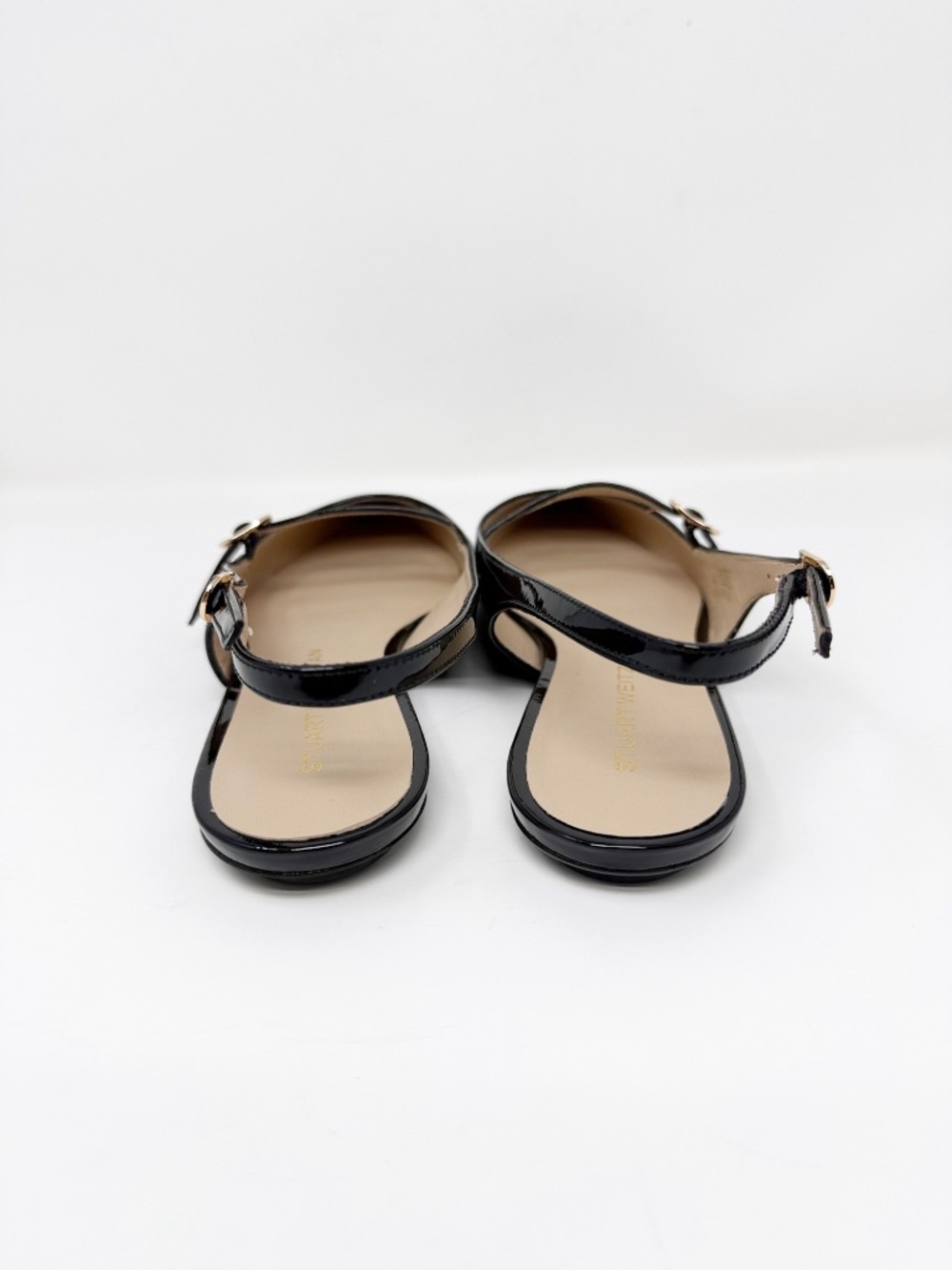New Stuart Weitzman Emilia Mary Jane Slingback Flat Black Sz 7.5 - Picture 5 of 14